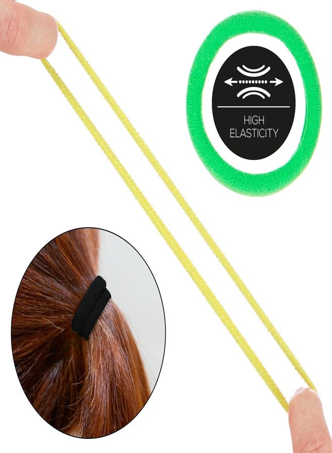 Expressions 60pc Seamless Hair Ties, No Damage Ponytail Holders - Value Pack Colorful Elastic, Hair Rubber Bands No Damage Hair Ties for Everyday Use - Image 5